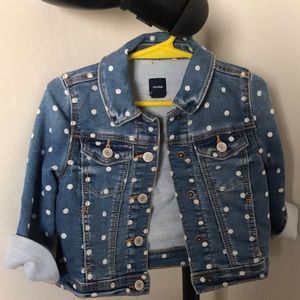 Size 2 baby gap jean polka dot jacket